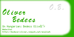 oliver bedecs business card